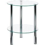 HAKU Runde Beistelltische Glas 47 cm aus Glas Breite 0-50cm, Höhe 0-50cm, Tiefe 0-50cm 