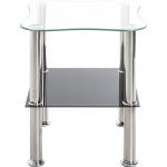 Silberne HAKU Glascouchtische aus Glas Breite 0-50cm, Höhe 0-50cm, Tiefe 0-50cm 