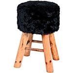 Reduzierte Schwarze HAKU Barhocker & Barstühle aus Massivholz gepolstert Höhe 0-50cm 