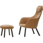Vitra Lounge Chair Lounge Sessel aus Leder gepolstert 