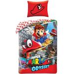 Kissenbezug Grün Rot 100% Baumwolle Kinderbettwäsche Super Mario 135/140x200 