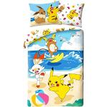 Bunte Pokemon Pikachu Bettwäsche Sets & Bettwäsche Garnituren mit Reißverschluss aus Baumwolle 135x200 