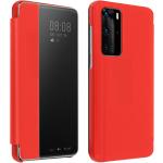 Rote Huawei Hüllen Art: Flip Cases mit Sichtfenster 