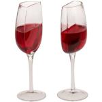 Rote Weißweingläser aus Glas 2-teilig 