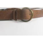 Hellbraune Vintage Ledergürtel mit Nieten mit Schnalle aus Veloursleder für Herren 