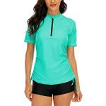 Reduzierte Grüne Elegante Damenbadeshirts & Damenschwimmshirts aus Nylon Größe XL 