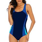 Royalblaue Sexy Damenschwimmanzüge & Damensportbadeanzüge aus Nylon mit Racerback Größe XL 