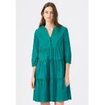 Reduzierte Smaragdgrüne Unifarbene Hallhuber V-Ausschnitt Festliche Kleider aus Polyamid für Damen Größe XS 