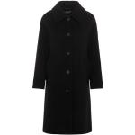 Reduzierte Schwarze Unifarbene Hallhuber Wollmäntel mit Knopf aus Polyamid für Damen Größe M für den für den Herbst 