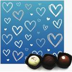 Hallingers Love Blau L - Valentinstag Manufaktur Pralinen Geschenk handmade ohne Alkohol aus Edelkakao Schokolade (Box) - Muttertagsgeschenk & Geschenkideen zum Vatertag | Danke Jahrestag Neues Zuhaus