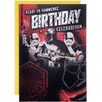 Silberne Hallmark Star Wars Geburtstagskarten mit Weltkartenmotiv aus Papier 