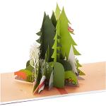 Silberne Hallmark Pop-Up-Karten mit Baummotiv aus Papier 