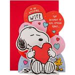 Rote Hallmark Die Peanuts Snoopy Valentinskarten mit Tiermotiv aus Papier 