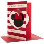 Rote Hallmark Entenhausen Minnie Maus Geburtstagskarten mit Maus-Motiv aus Papier 