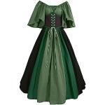 Grüne Unifarbene Peter Pan Tinkerbell Maxi Waldelfenkostüme & Waldfeenkostüme mit Pailletten für Damen 