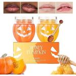 Halloween Pumpkin Honey Lip Mask Set, Honey Bee Balm Lip Mask, Moisturizing Lip Plumper Care Day Night Repair, Lip Repair Mask Lip, Halloween Pumpkin Lip Mask for All Skin Types (2set)