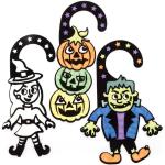 Schwarze Baker Ross Halloween Dekofiguren mit Halloween-Motiv 10-teilig 