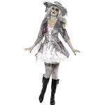 Graue Smiffys Zombiepirat-Kostüme aus Polyester für Damen Größe L 