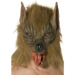 Braune Smiffys Werwolf-Masken aus Kunstfell für Herren Größe L 