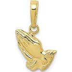 Halskette mit Anhänger betende Hände, 10 Karat Gold, Schmuck Geschenke für Frauen – höhere Goldqualität als 9 Karat Gold