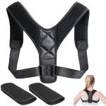 Haltungskorrektur Rücken Geradehalter, Haltungskorrektor Verstellbare Rückentrainer Atmungsaktiv Inklusive 2 Unterarmschutzpads Linderung von Rücken und Halsschmerzen für Damen und Herren