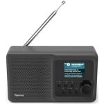 Hama DAB Radio Digitalradio mit Bluetooth und Akku DR5BT (Tragbare Box, mobiles Radio mit DAB/DAB+/FM, Farbdisplay, einfache Bedienung, USB-C, 8h Spielzeit, klein, Aux) schwarz