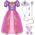 Violette Prinzessin-Kostüme aus Satin für Kinder Größe 110 