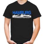 Schwarze Gesteppte Hamburger SV T-Shirts für Herren Größe M 