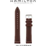 Braune Hamilton Khaki Uhrenarmbänder aus Leder mit Lederarmband 