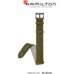 Khakifarbene Hamilton Khaki Uhrenarmbänder aus Leder mit NATO-Armband mit Lederarmband 