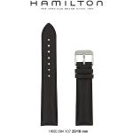 Schwarze Hamilton Khaki Uhrenarmbänder aus Leder mit Lederarmband 