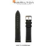 Hamilton Leder Khaki Navy Band-set Leder-schwarz-20/18 H690.774.100