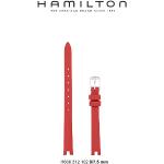 Rote Hamilton Uhrenarmbänder aus Leder mit Lederarmband für Damen 