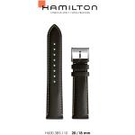 Schwarze Hamilton Uhrenarmbänder aus Leder mit Lederarmband 