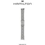 Silberne Hamilton Khaki Uhrenarmbänder aus Metall mit Metallarmband 