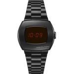 Schwarze Quarz Armbanduhren mit Digital-Zifferblatt 