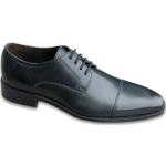 Schwarze Business Hamlet Karree Derby Schuhe mit Schnürsenkel aus Glattleder für Herren Größe 43 