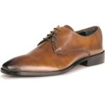 Hellbraune Business Hamlet Hanno Derby Schuhe mit Schnürsenkel aus Nubukleder für Herren Größe 40 
