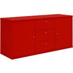 Reduzierte Rote Sideboards aus Recyclingholz mit Schublade Breite 100-150cm, Höhe 50-100cm, Tiefe 0-50cm 
