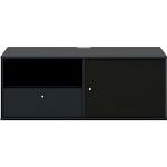 Reduzierte Schwarze TV Schränke & Fernsehschränke gebeizt aus Recyclingholz Breite 100-150cm, Höhe 0-50cm, Tiefe 0-50cm 