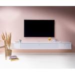 Reduzierte Weiße Skandinavische TV-Lowboards & Fernsehtische lackiert Breite 200-250cm, Höhe 0-50cm, Tiefe 0-50cm 