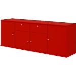 Rote Sideboards aus Recyclingholz mit Schublade Breite 150-200cm, Höhe 50-100cm, Tiefe 0-50cm 