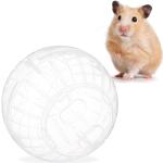 Hamsterball, Laufkugel für Hamster & Mäuse, Bewegung, Nagerspielzeug zum Laufen, Kunststoff, 14cm, transparent - Relaxdays