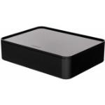 Schwarze Han Boxen & Aufbewahrungsboxen glänzend aus Kunststoff stapelbar 