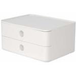 Han Schubladenbox 1120-12, Smart-Box Allison, A5, Kunststoff, 2 Fächer, geschlossen, snow white