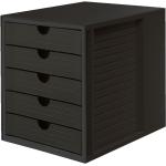 Schwarze Han Schubladenboxen DIN A4 aus Kunststoff 