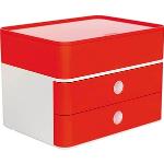 Rote Han Schubladenboxen DIN A5 aus Kunststoff 