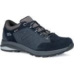 Marineblaue Gore Tex Outdoor Schuhe aus Nubukleder atmungsaktiv für Damen für den für den Herbst 