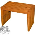 Braune Moderne Hanah Home Gartenmöbel Holz aus Buche Breite 50-100cm, Höhe 0-50cm, Tiefe 0-50cm 
