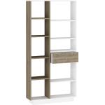 Braune Minimalistische Hanah Home Bücherregale aus Holz Breite 150-200cm, Höhe 150-200cm, Tiefe 0-50cm 